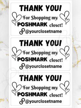 100 Thank you Stickers for Packaging | Small Business Labels